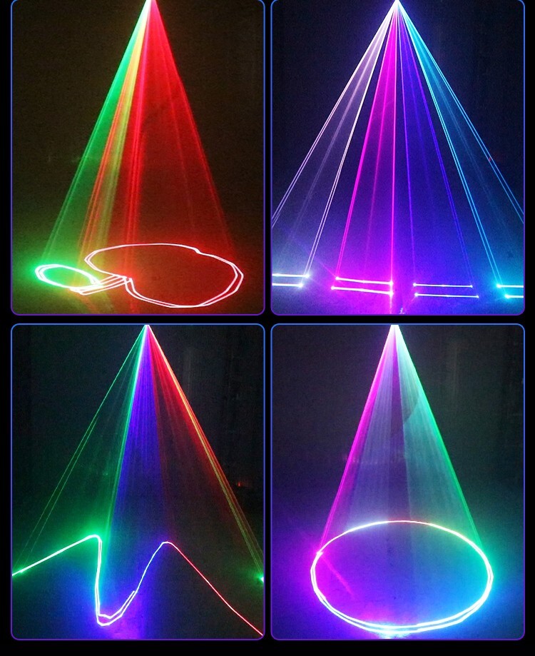 RGB LED Laser Projector Beam DMX Disco dj Stage Light Party Full Colors Scanner