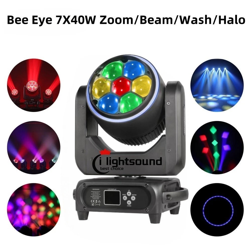 Beam wash 7x40W RGBW Rogue LED Moving Head 3.8-60° Zoom stage light 4pc / case