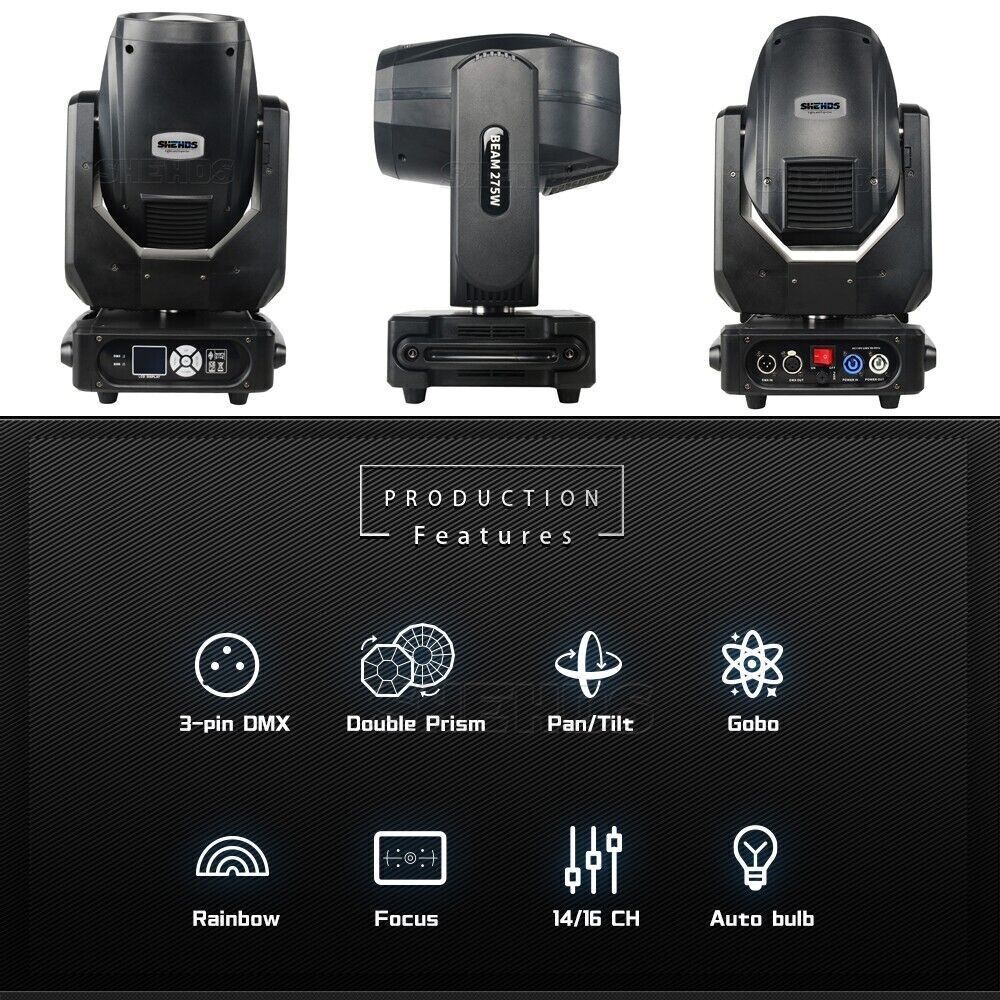 10R 275W Bulb Beam Moving Head Lighting Stage Effect Show Disco With/Case