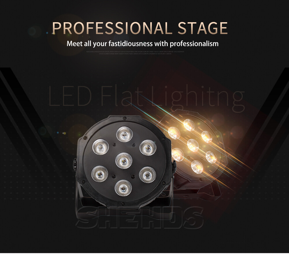 7x18W LED PAR Stage Light DMX RGBWAUV Beam Wash Light For DJ Disco Party Bar
