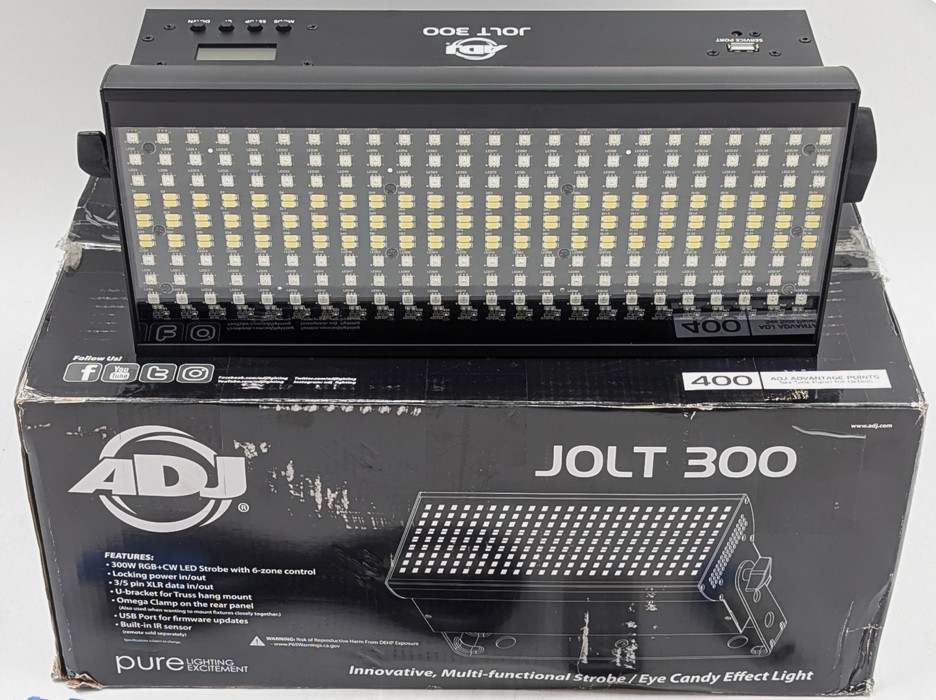 ADJ JOLT 300 High Powered Multi-Use LED Club Party Strobe Light Fixture