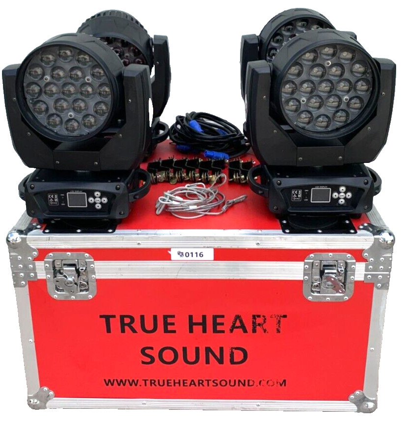 Unbranded LY-119M 19x50W Led Bee Eye Moving Head Wash W/Rd Case #0116 (Lot of 4)