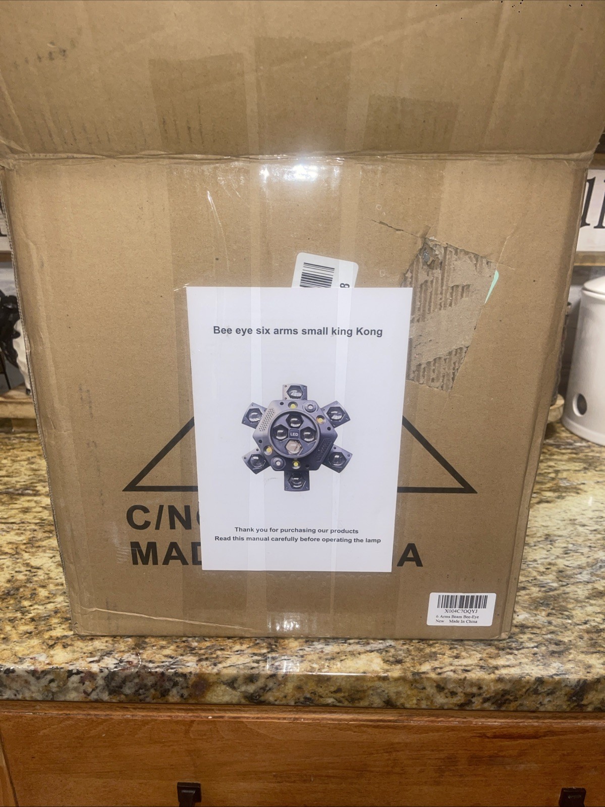 Update 6 Arms Bee Eye Gobo Laser Moving Head Light DMX LED RGBW Beam Stage Light