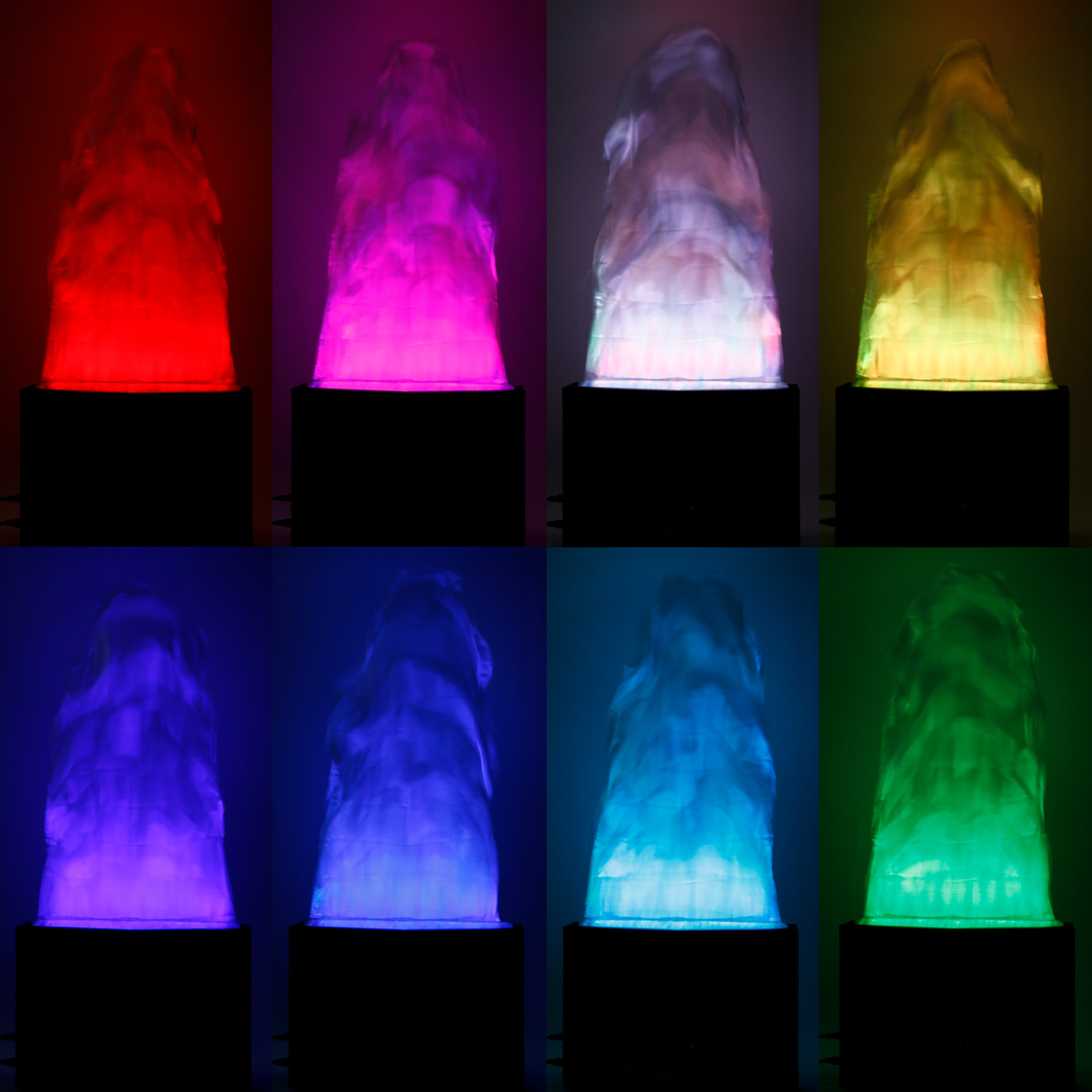 2PCS 160W DJ Fake Fire Light DMX RGB LED Stage 3D Fake Flame Effect Light