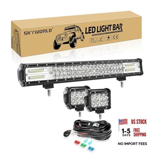 23″ 324W Triple-Row LED Light Bar – 2x72W Spot Combo 1 x 324W+2x36W+wiring kit