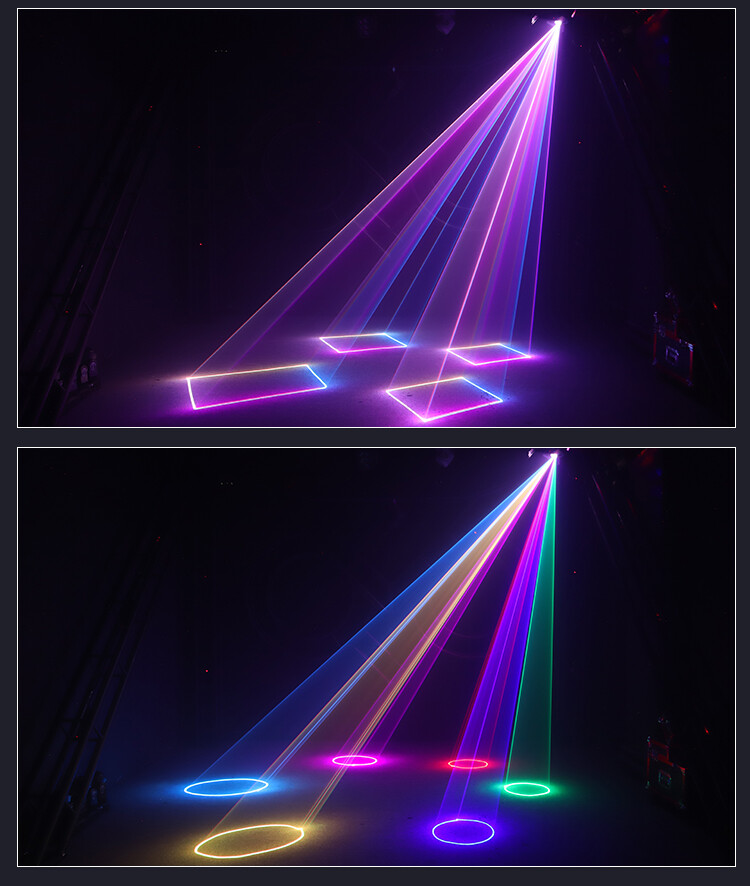 1W 3d Animation Full Colour Laser Light Project For Bar DJ Disco Stage Lights