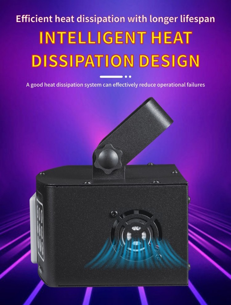 BAKOD 12 Beam LED Rave Light – Sound Activated Party Stage Lighting