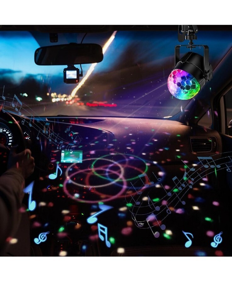 Sound Activated Disco Ball Strobe Ligths with Remote Control for Parties