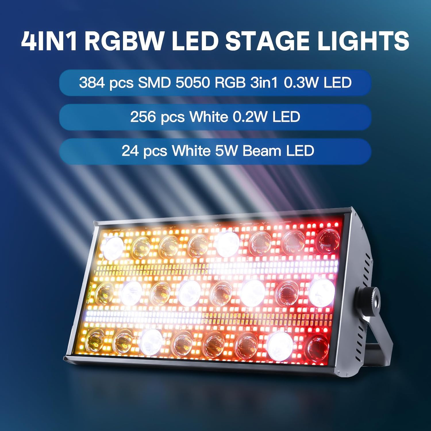 LED Stage Light 300W Strobe Lights, Wash & Beam DJ Bar Lighting, 664 Pcs RGBW LE