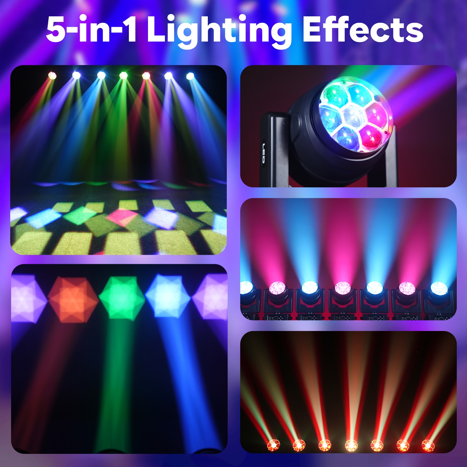 250W LED RGBW Bee Eye Beam+WASH Zoom Moving Head DJ Light DMX512 Stage Lighting