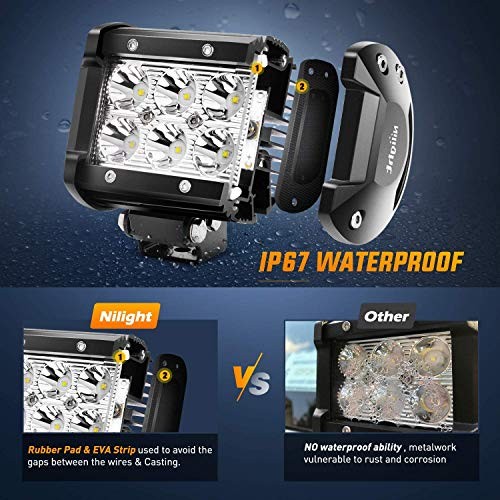 52Inch Led Light Bar Spot 52Inch Light +LED Pods+Harness+JK Mounting Bracket
