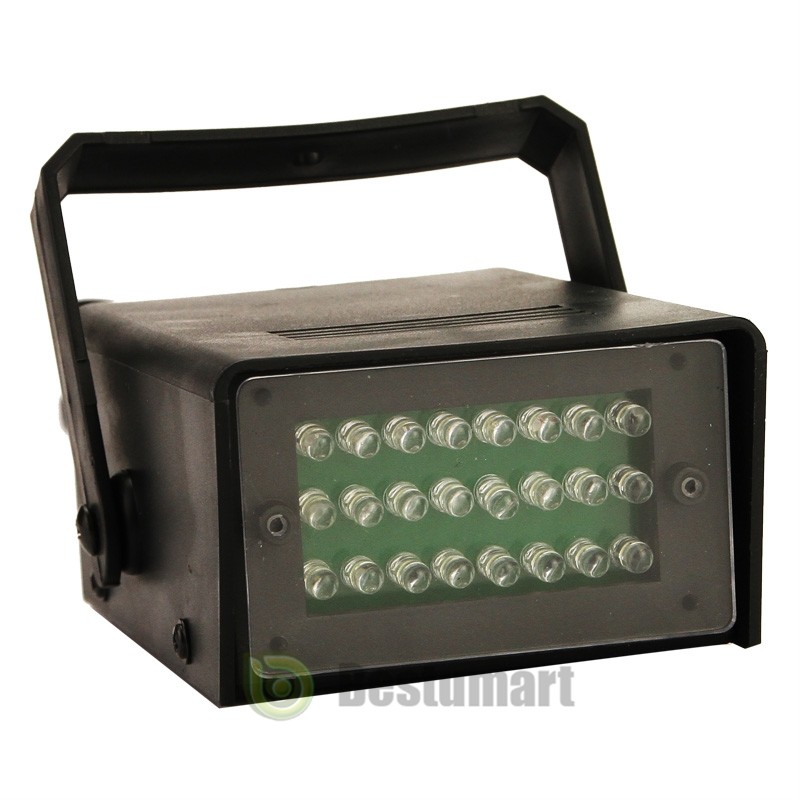 Mini DJ Strobe Light Flash Light 24LED Bulb Club Stage Light Party Disco White