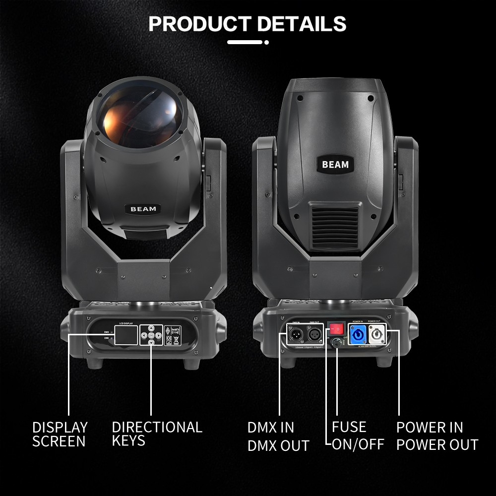295W Beam Sharpy Moving Head Light DMX512 Sound Control Wedding Disco DJ Party