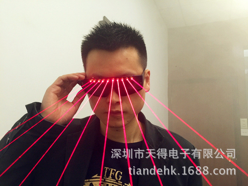 Red Laser Glasses LED DJ Nightclub Stage Lighting Party Stage Dancer Halloween