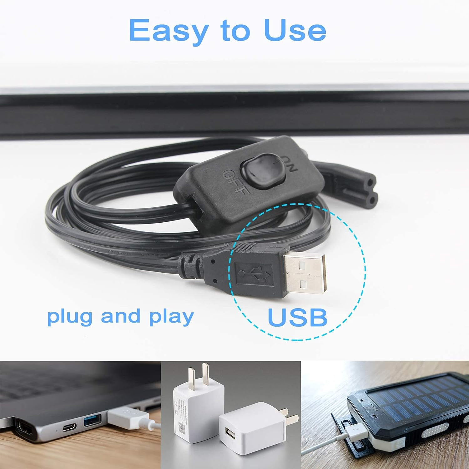 Led Black Light Bar, 10W 1Ft USB UV Blacklight Tube, Glow in the Dark Party Supp