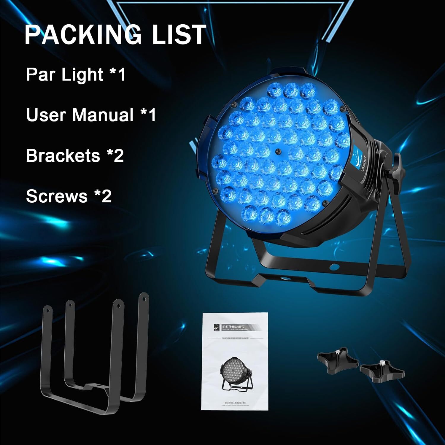 Big Dipper DJ Stage Lights Sound Activated DMX Multi-Color 54x3W RGB LED Par …