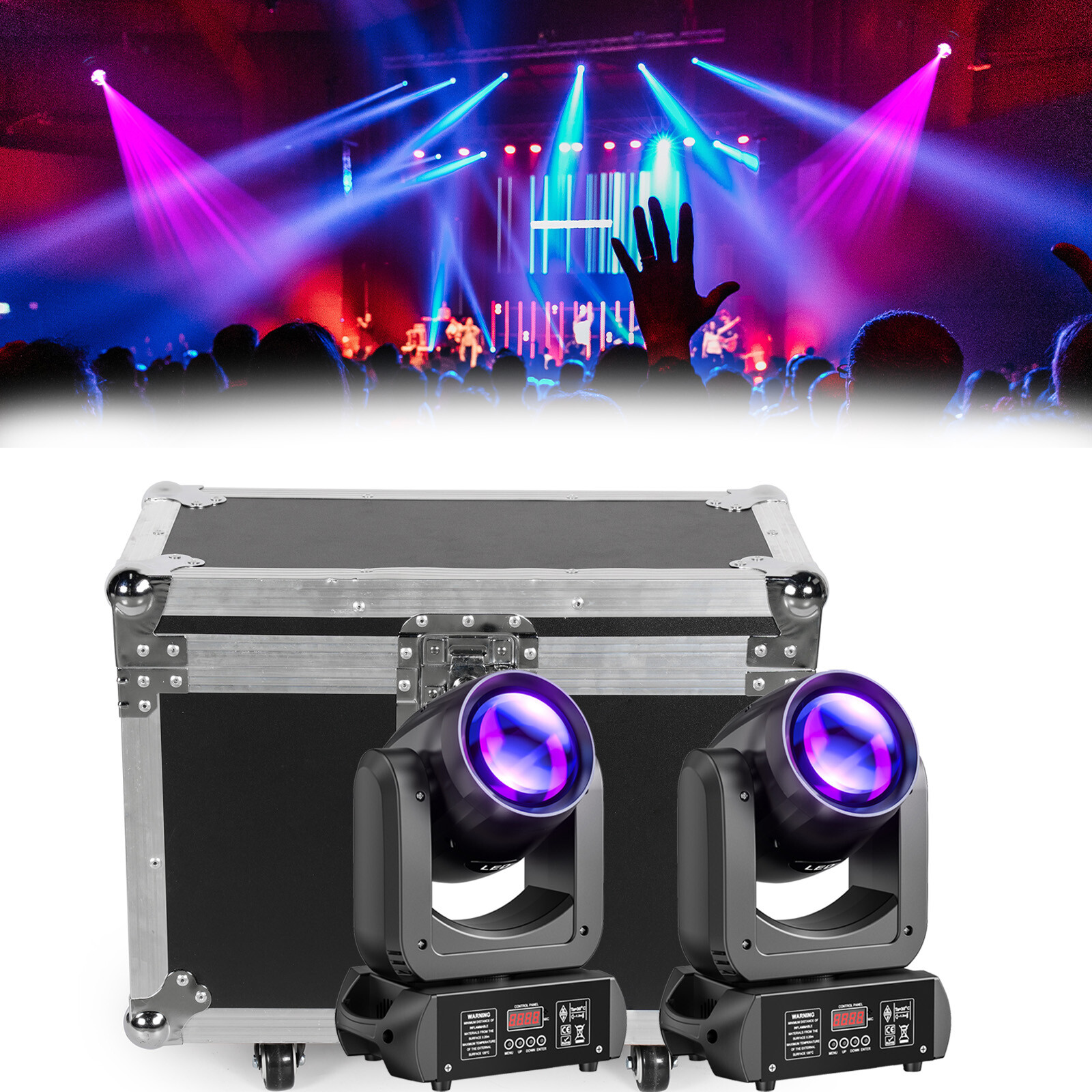 150W LED Beam Moving Head 6+12 Prism 8 GOBO Stage Light DMX dj Spot Party Light
