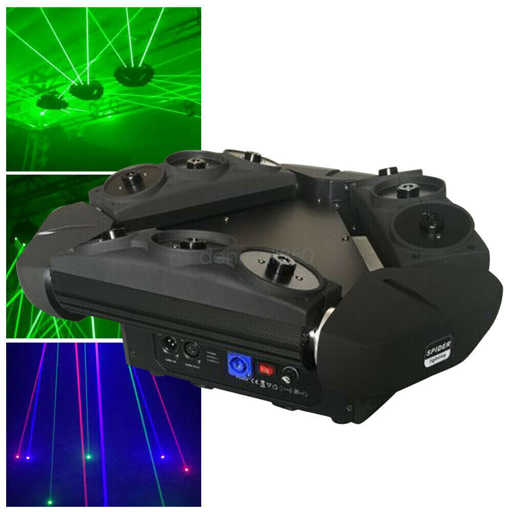 8/9 Eyes Moving Head Spider Stage Laser Light RGB DJ Disco Party Effect Lighting