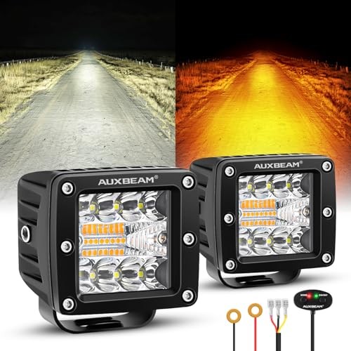 6 Modes Amber White Series 3-Inch LED Cubes 72W Offroad Pod Lights | 3″