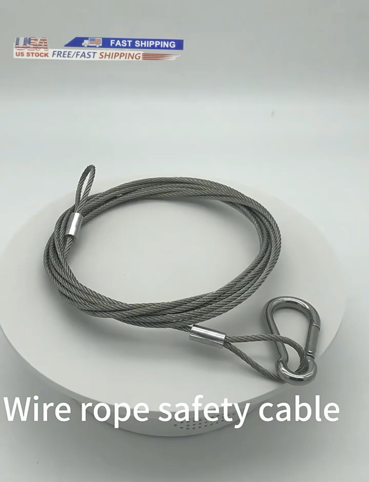 10 Stage Light Safety Cables 47”, Stainless Steel Security Cable.Multi Use