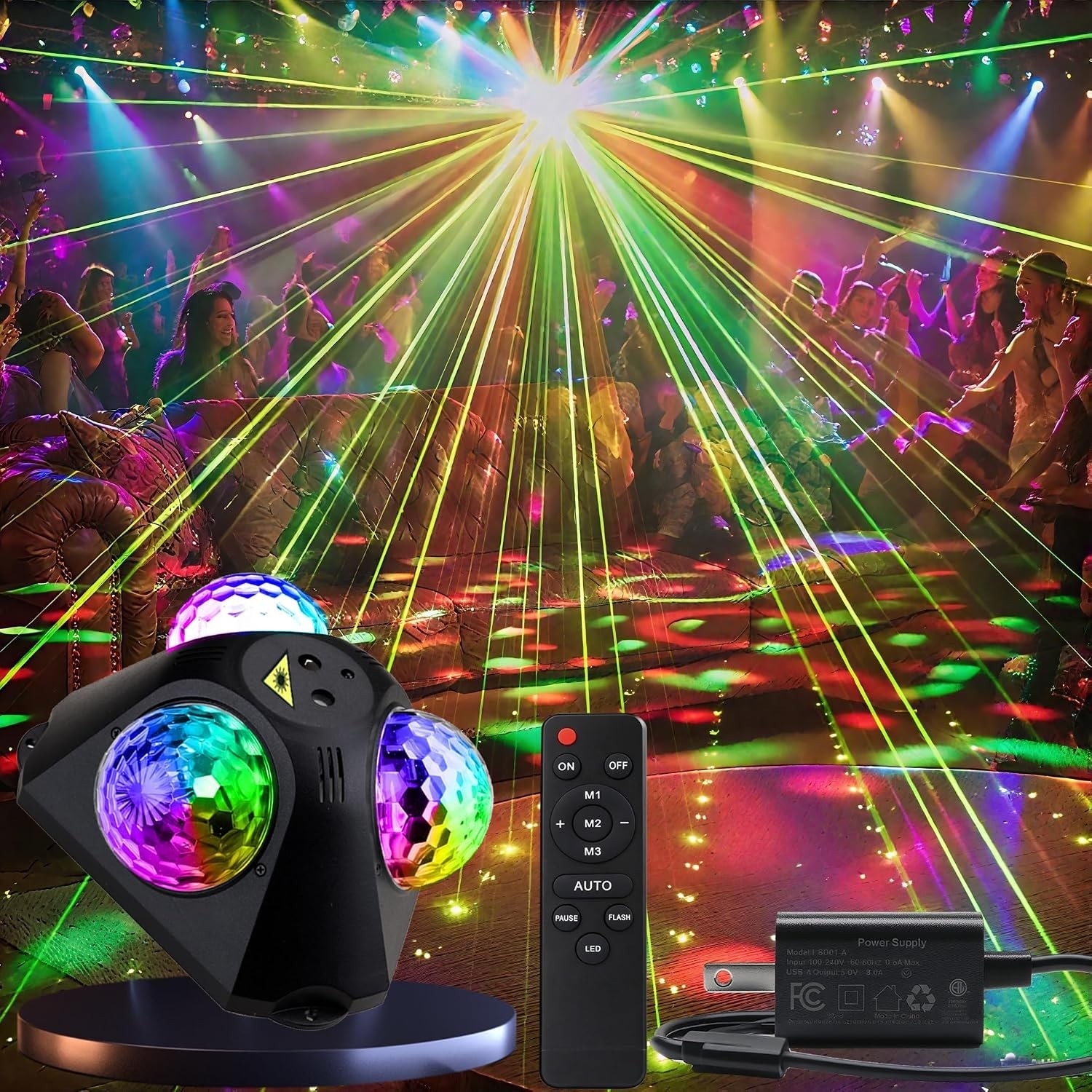 Disco Ball Party Lights Indoor Outdoor, Dj Lights Disco Ball Decor Party Stro…