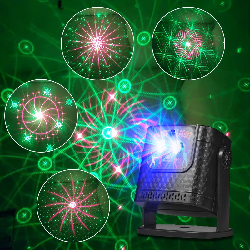 60 Patterns DJ Disco Party Stage Light Laser Projector LED RGB KTV Show Lighting
