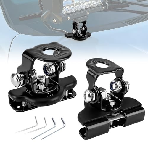 LED Light Bar Mounting Brackets, Universal Iron No-Drill Adjustable Ditch 2