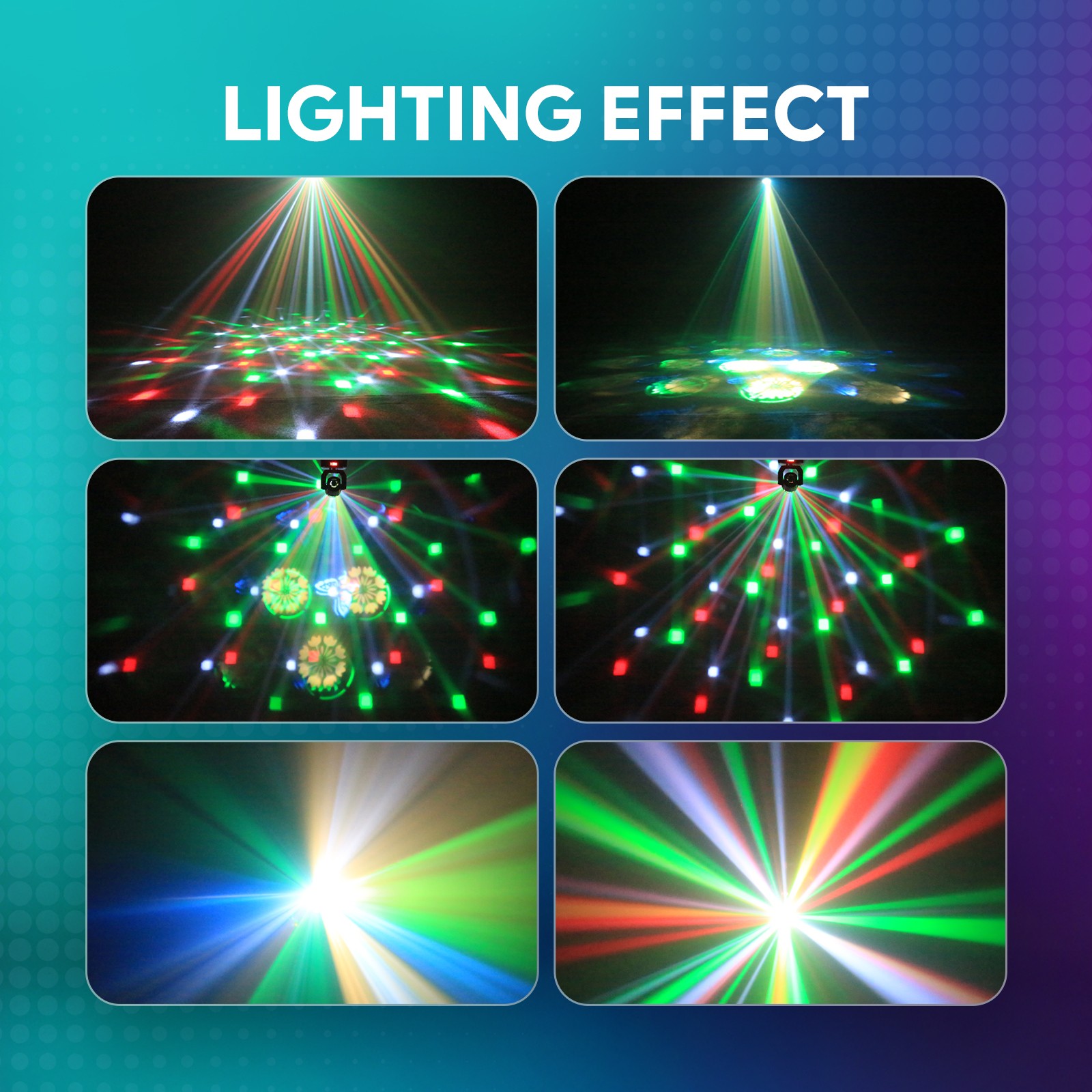 Mini 30W Magic Ball LED Moving Head Light Pattern Beam Stage Lighting DJ Disco