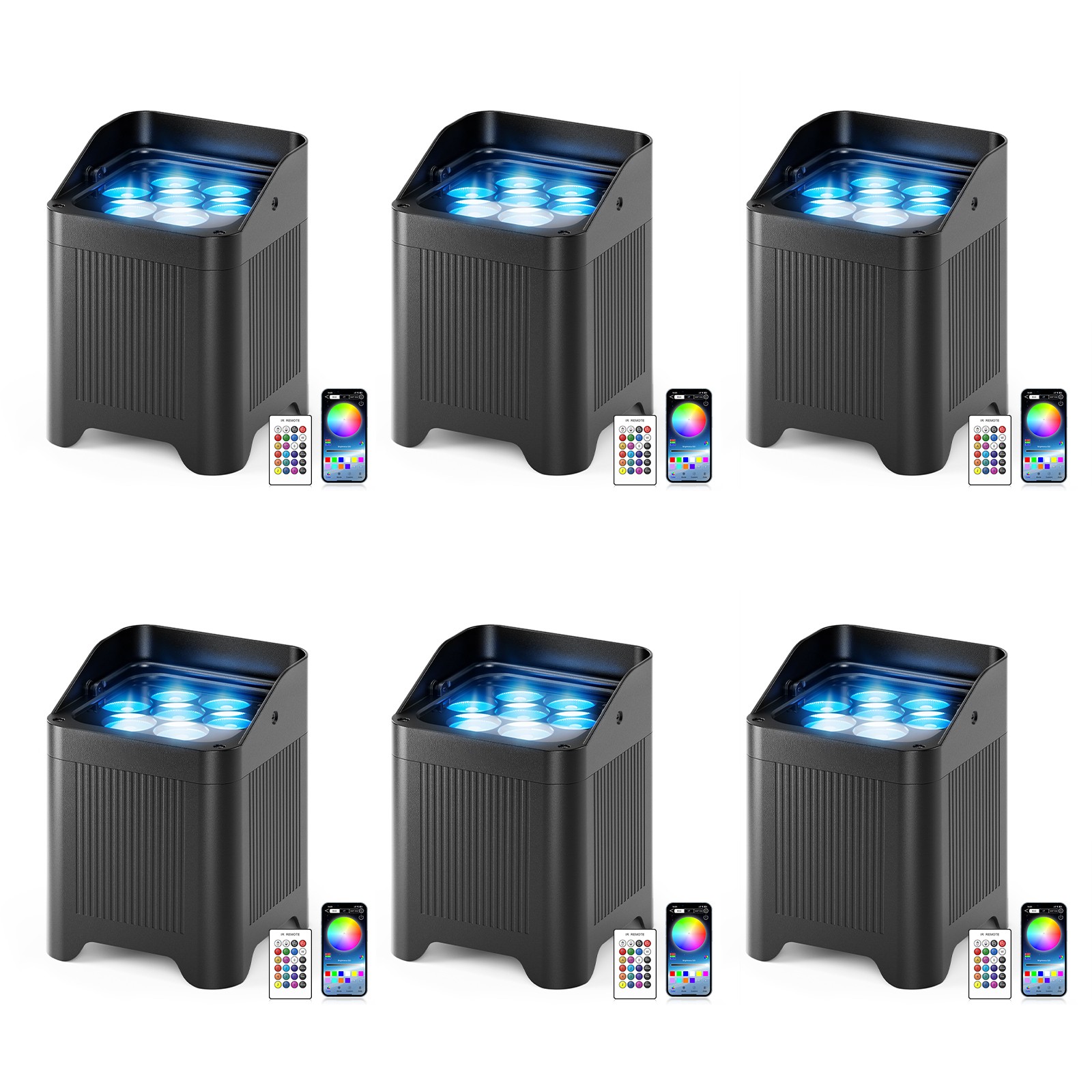 140W IP65 Waterproof Par Light RGBWA+UV Battery Outdoor APP DMX Party Show Bar