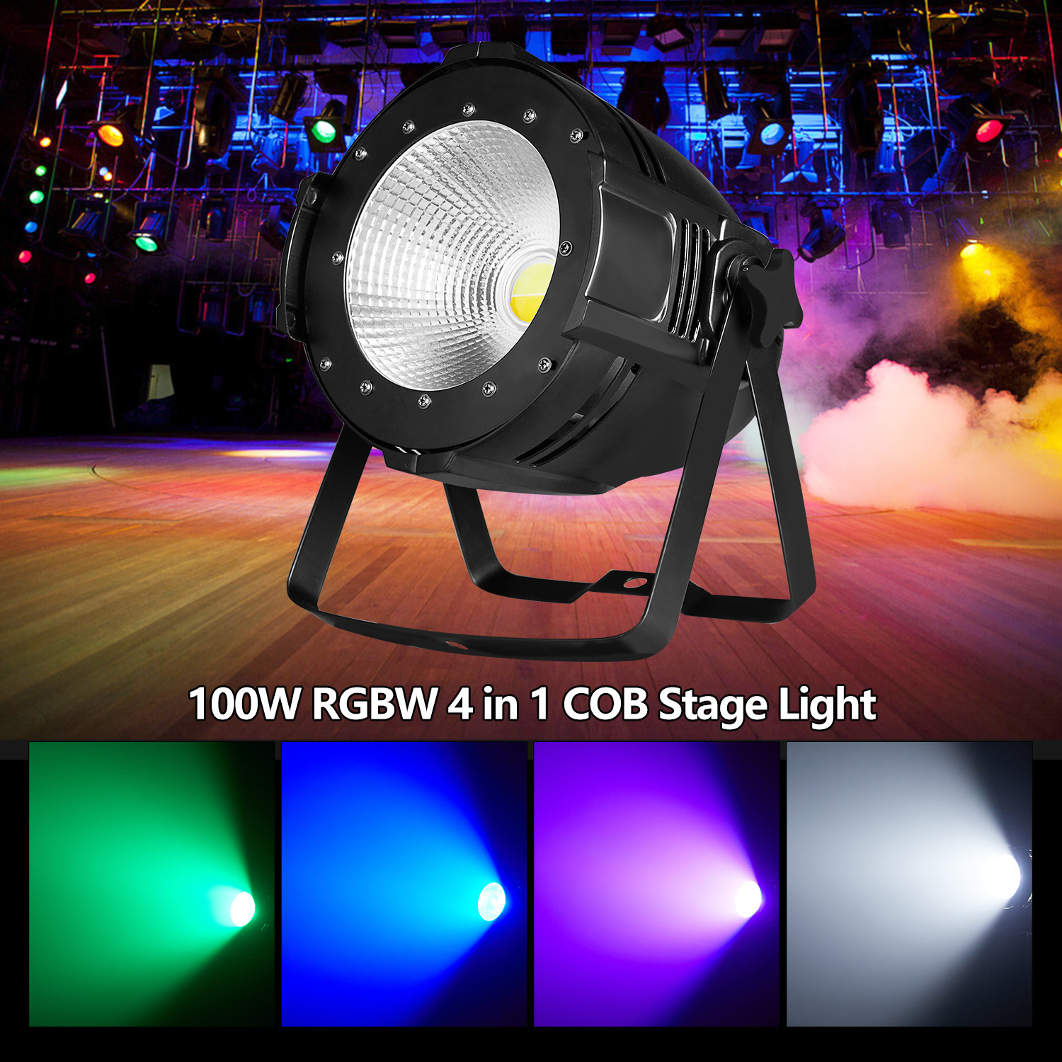 100w COB RGBW 4 in 1 par Light cob led Stage Effect Lighting for Wedding Church