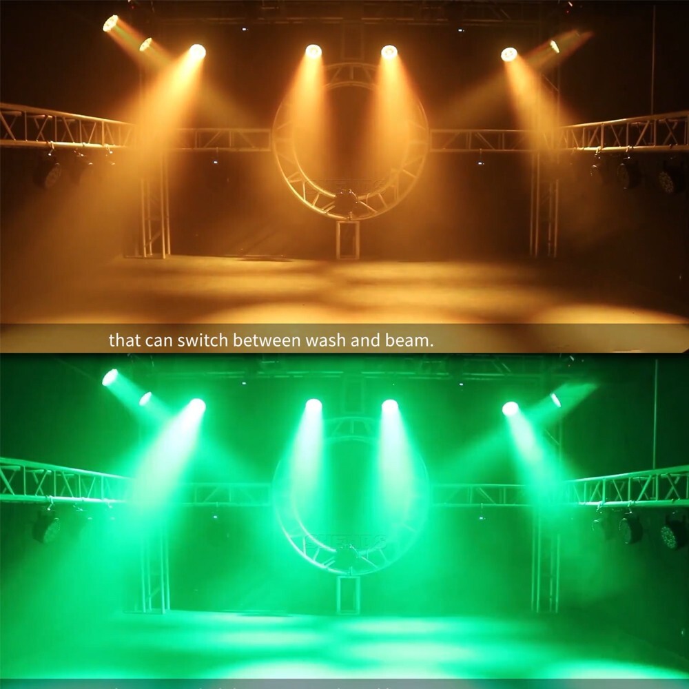 4PCS 19x15W LED Beam Wash RGBW Zoom Moving Head Stage Lighting DJ Party Show Bar