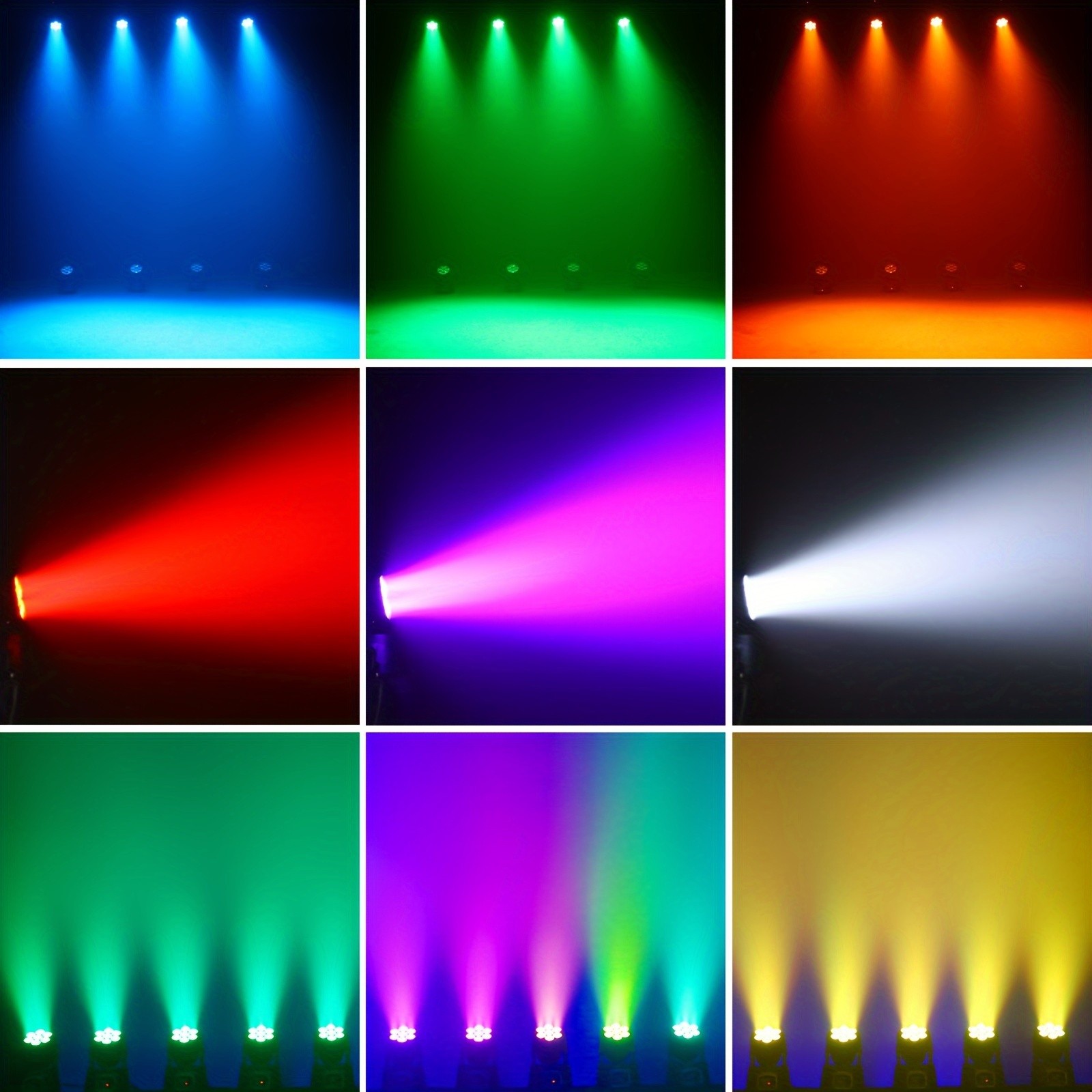RGBW Moving Head Wash Lights DMX512 Auto Sound Activated Indoor Stage Lighting