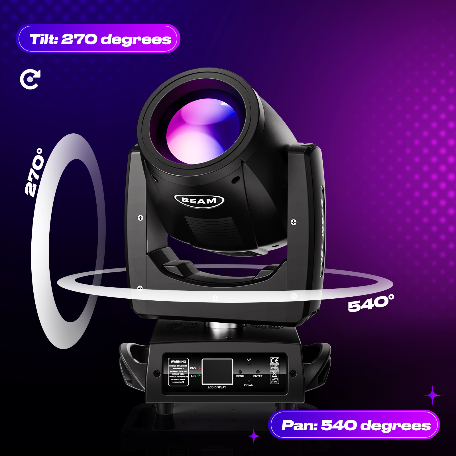 Professional 230W Moving Head Beam Light RDM 16CH Stage Church Wedding Rental