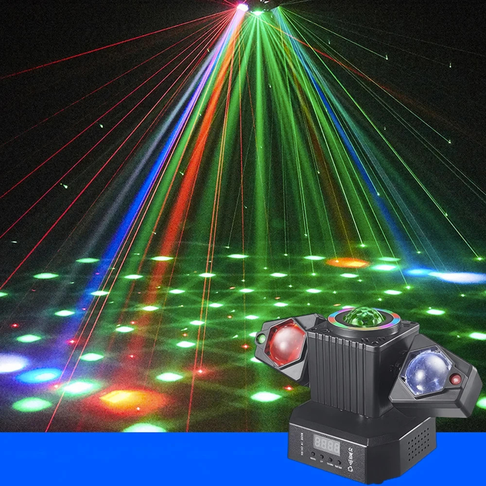 KTV Laser Light RGBW LED Moving Head Disco Stage Lighting Beam DMX512 Party DJ