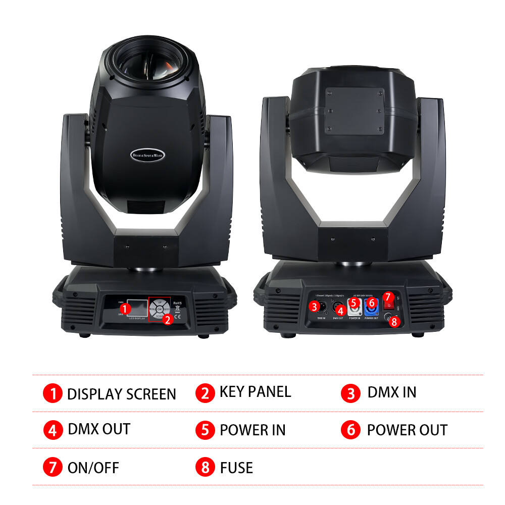 380W 20R Sharpy Beam Spot Wash 3in1 Moving Head Light for Djs Nightclub Stage