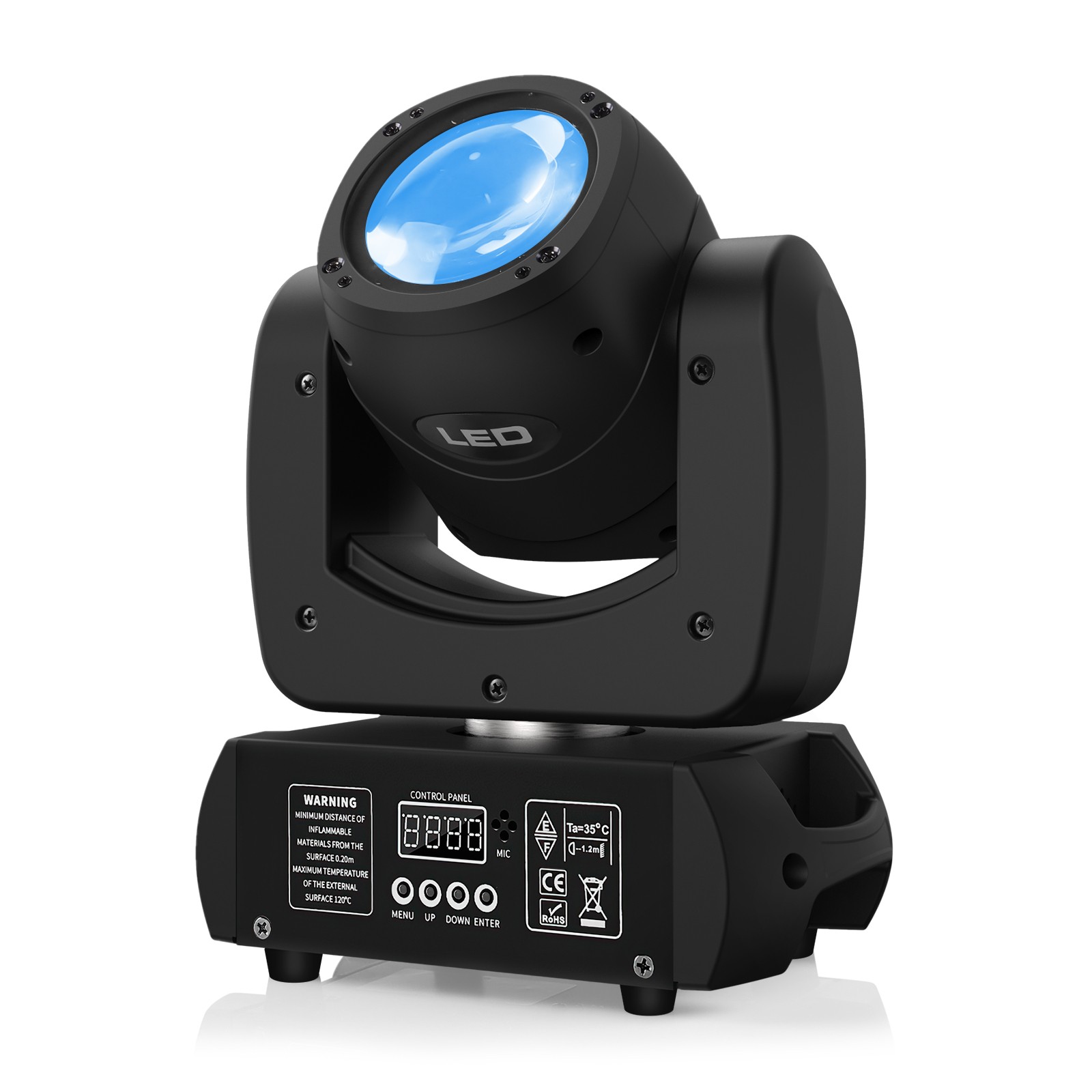 UKING 150W LED Beam Moving Head 18Prism 8 GOBO Stage Light DMX dj Spot Party