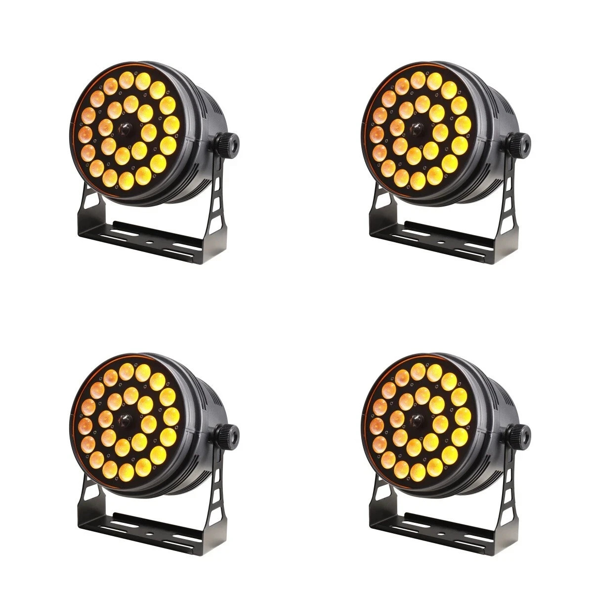 4pc LED Par Light Zoom 24x18W RGBWA+UV 6in1 10-60 degree par wash stage light
