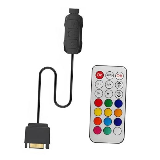 MAYWILLA 5V 3PIN Mini ARGB Controller Kit,SATA Power Supply RGB Fan