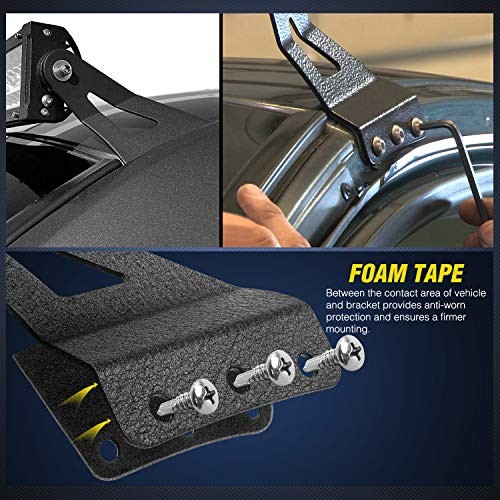 54″ Curved LED Light Bar Roof Mount Chevy 1999-2006 /54″ Light Bracket Black