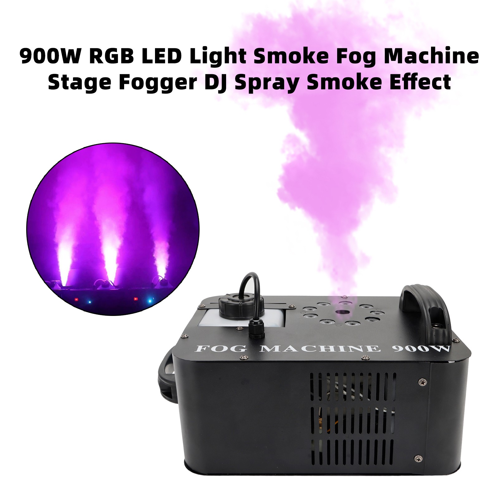 🎉900W RGB LED Light Smoke Fog Machine Stage Fogger DJ Spray Smoke Effect