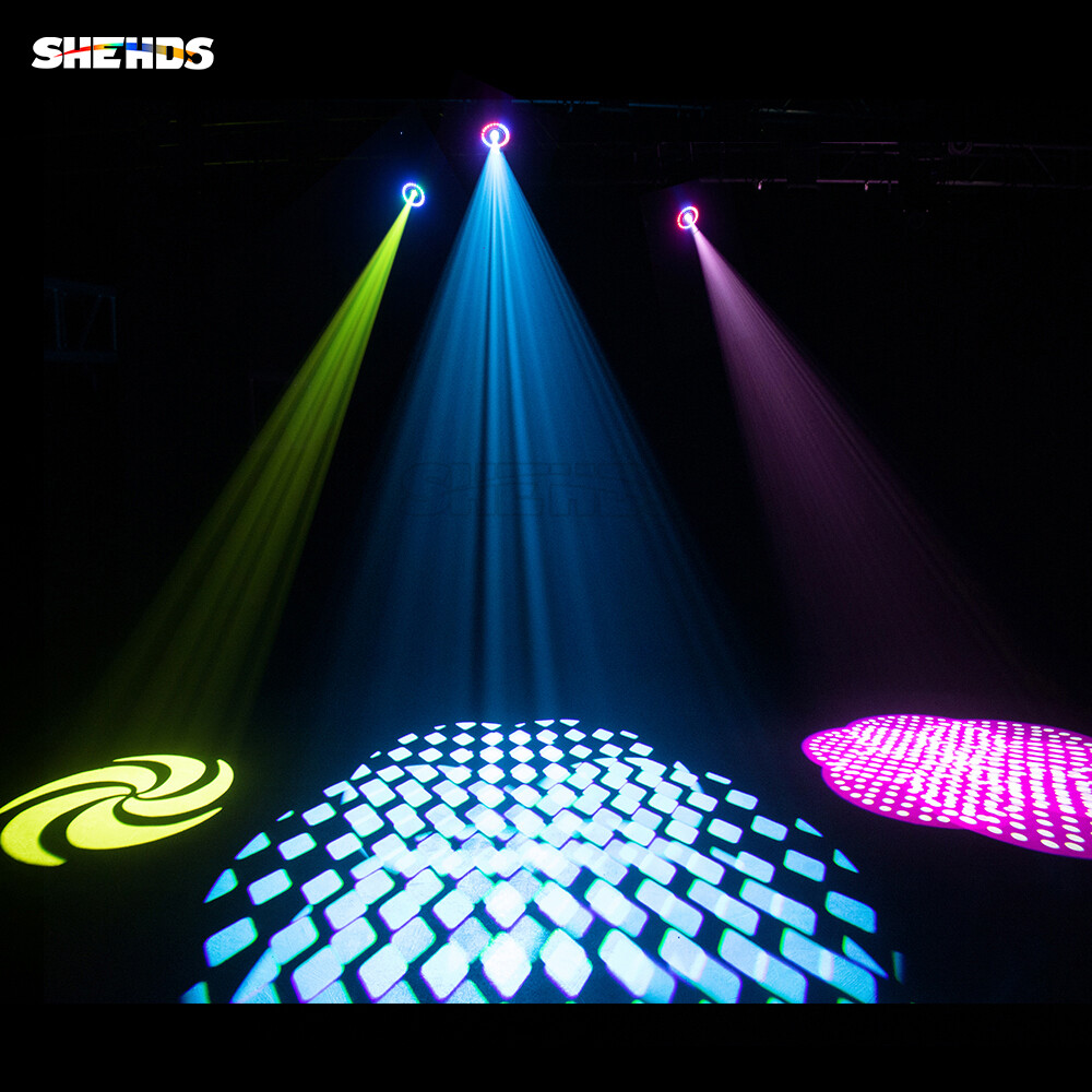 SHEHDS 6Pcs 100W LED Gobo Spot Moving Head Stage Light RGBW Disco DJ Party