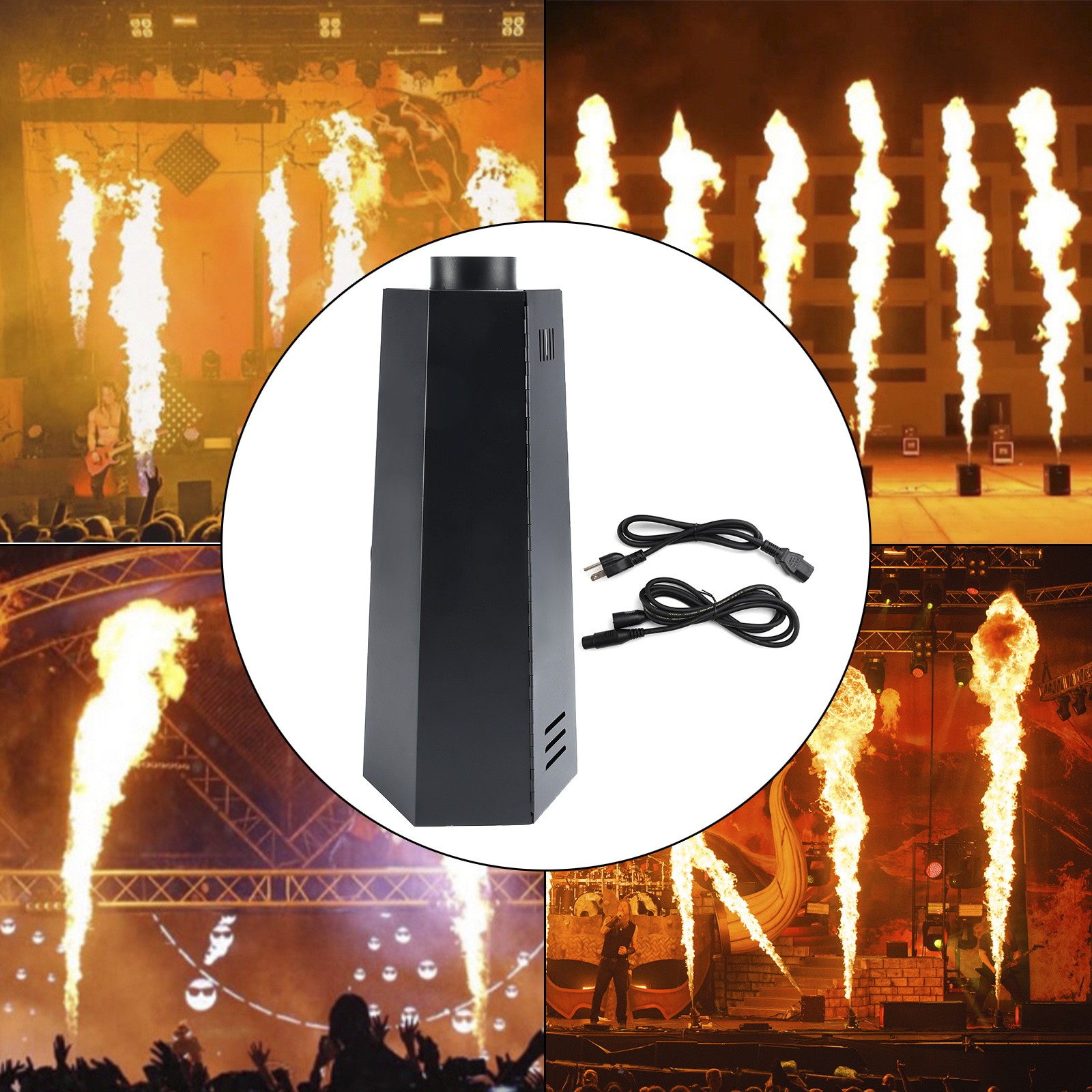 200W Flame Spraying Projector DMX DJ Stage Fire Effect Aerosol Flame Machine US
