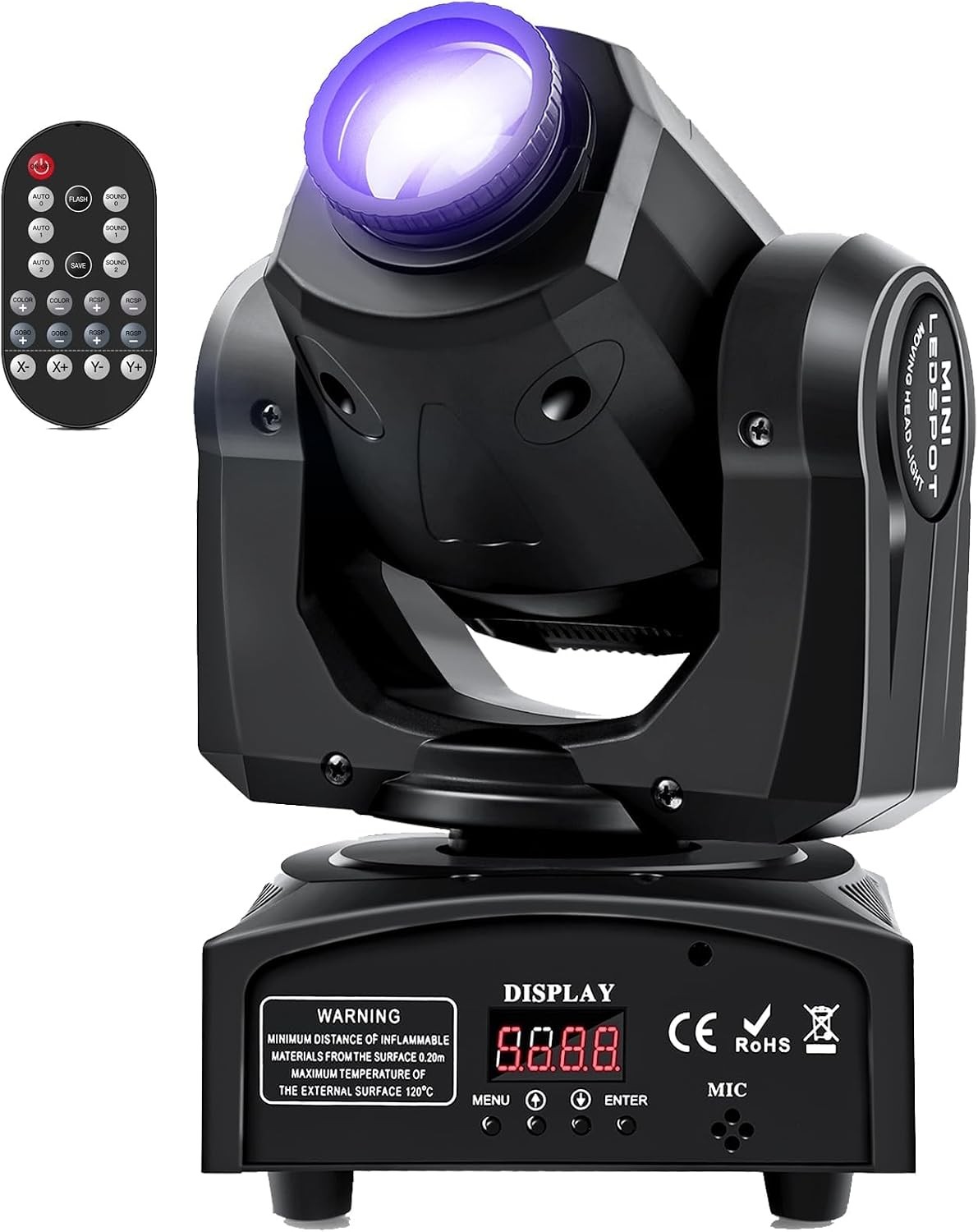 2PCS 60W LED Moving Head Light Stage Lights W/ Remote Control 8 GOBO 8 Colors