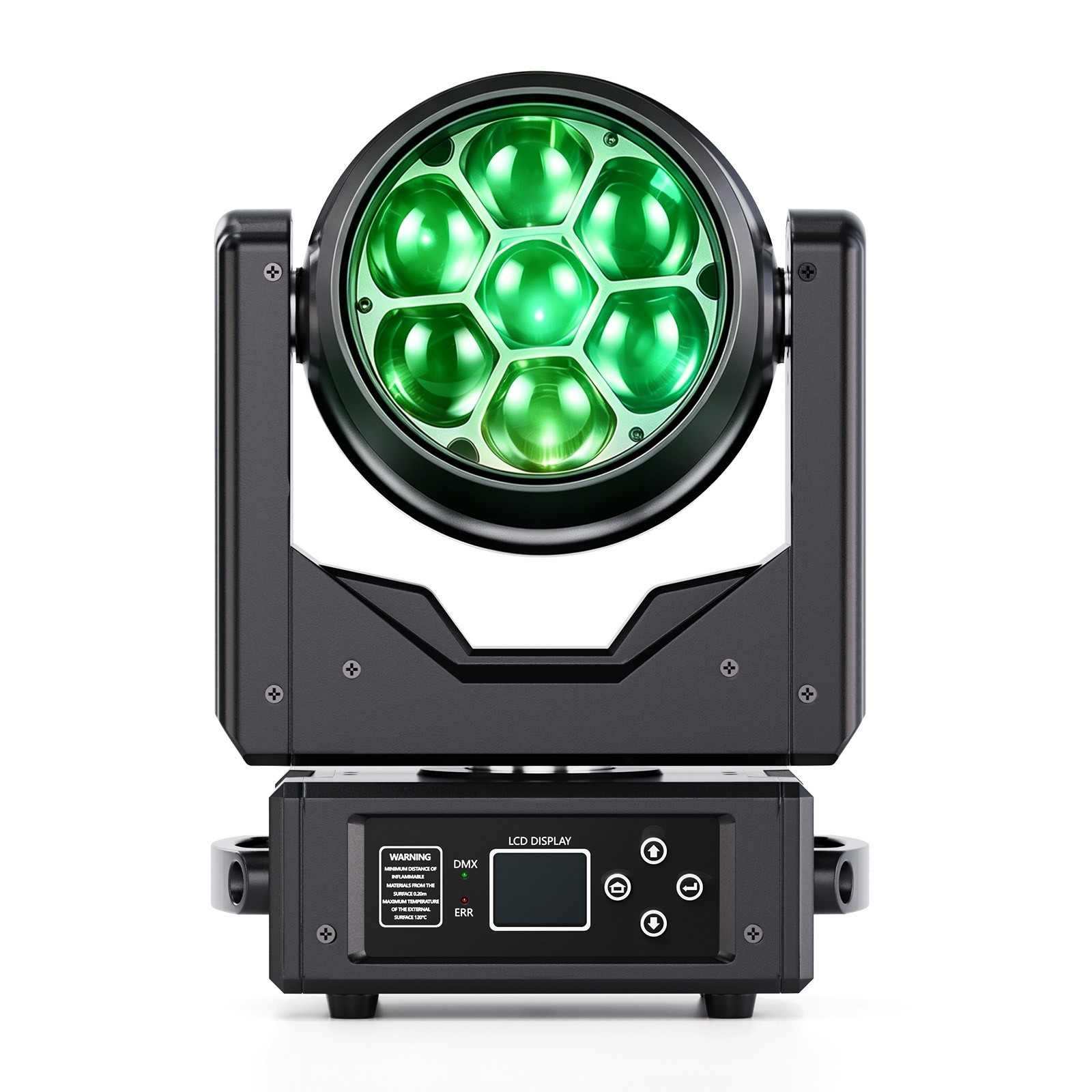 200W RGBW 7LED Bee Eye Moving Head Stage Light DMX Zoom Wash Beam DJ Party KTV