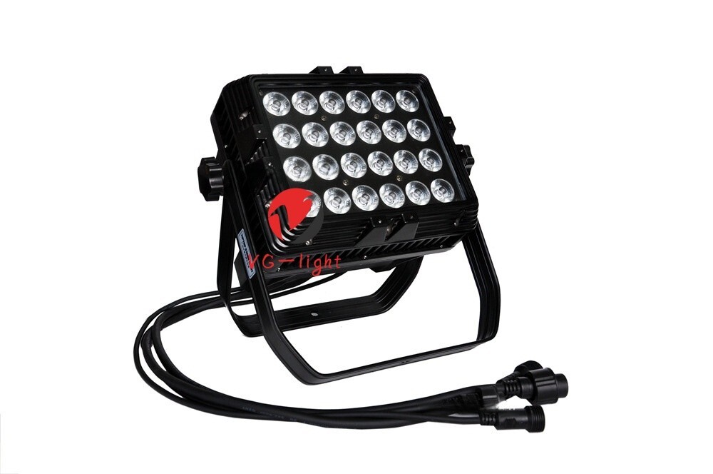 Outdoor Square Led Stage Lights 24x15w Rgbwa Uv 6in1 Waterproof Led Par Light