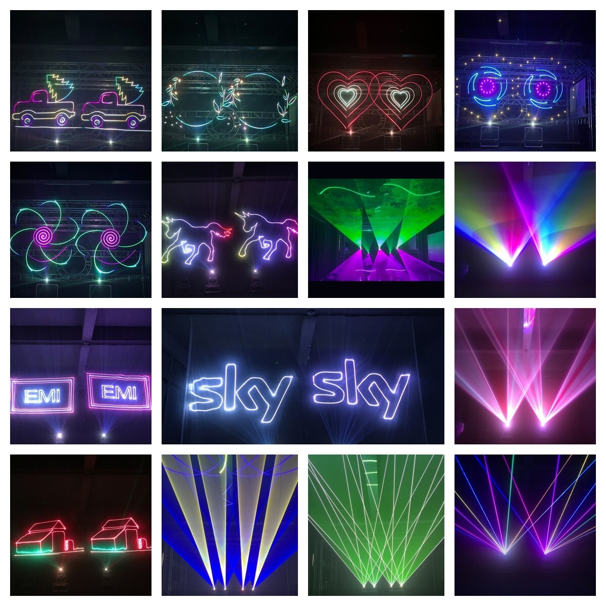 6W ILDA 3D Animation Laser RGB Full Color Light Projecter Scan Stage Christmas