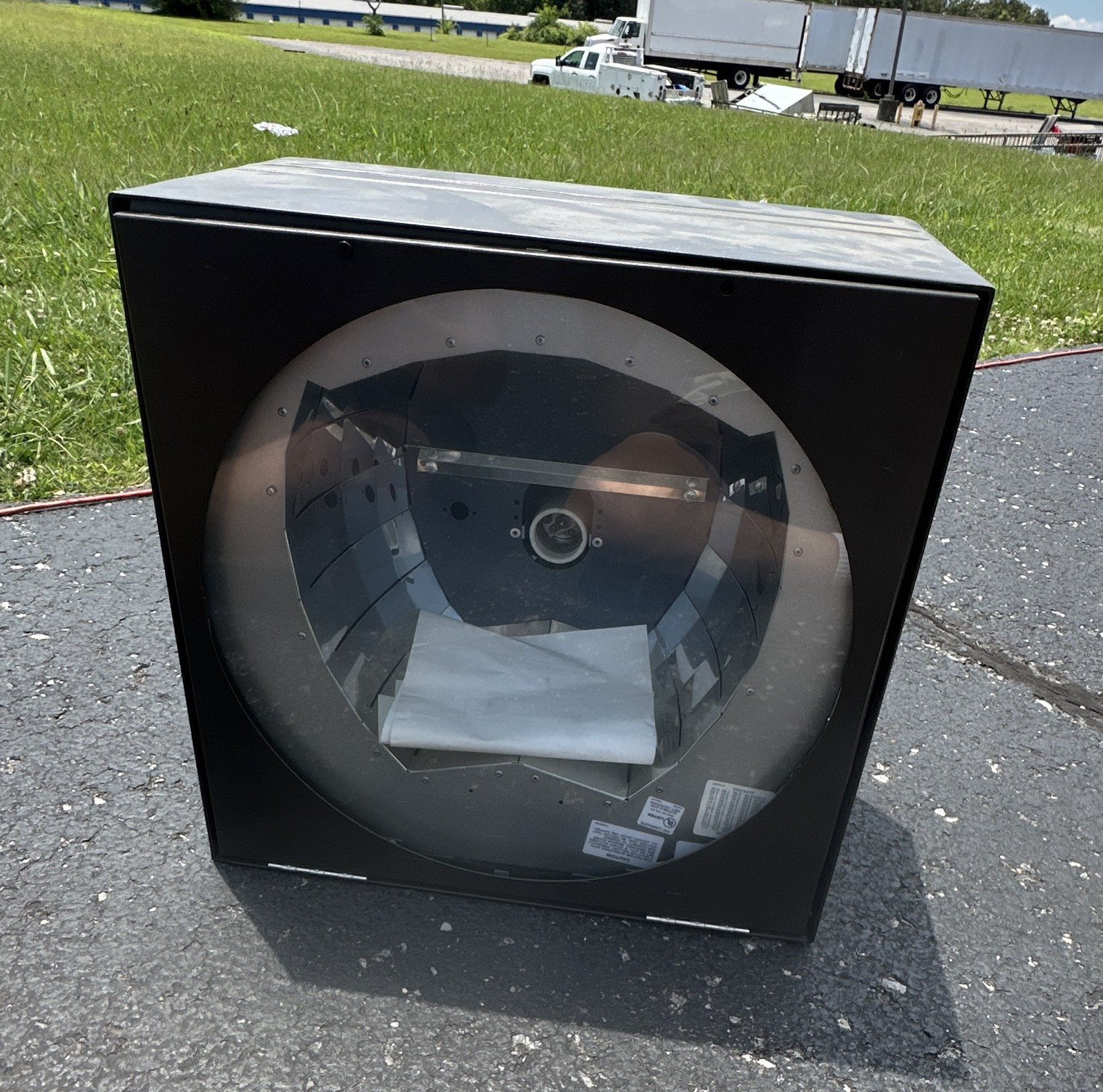 Effect Stage Light Fixture, Black, Large Round Lens, Glass Front, Single Unit