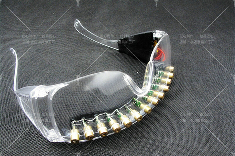 18 Head Laser Glasses Club DJ Party LED Stage Lighting Effects Dancer Eyeglass