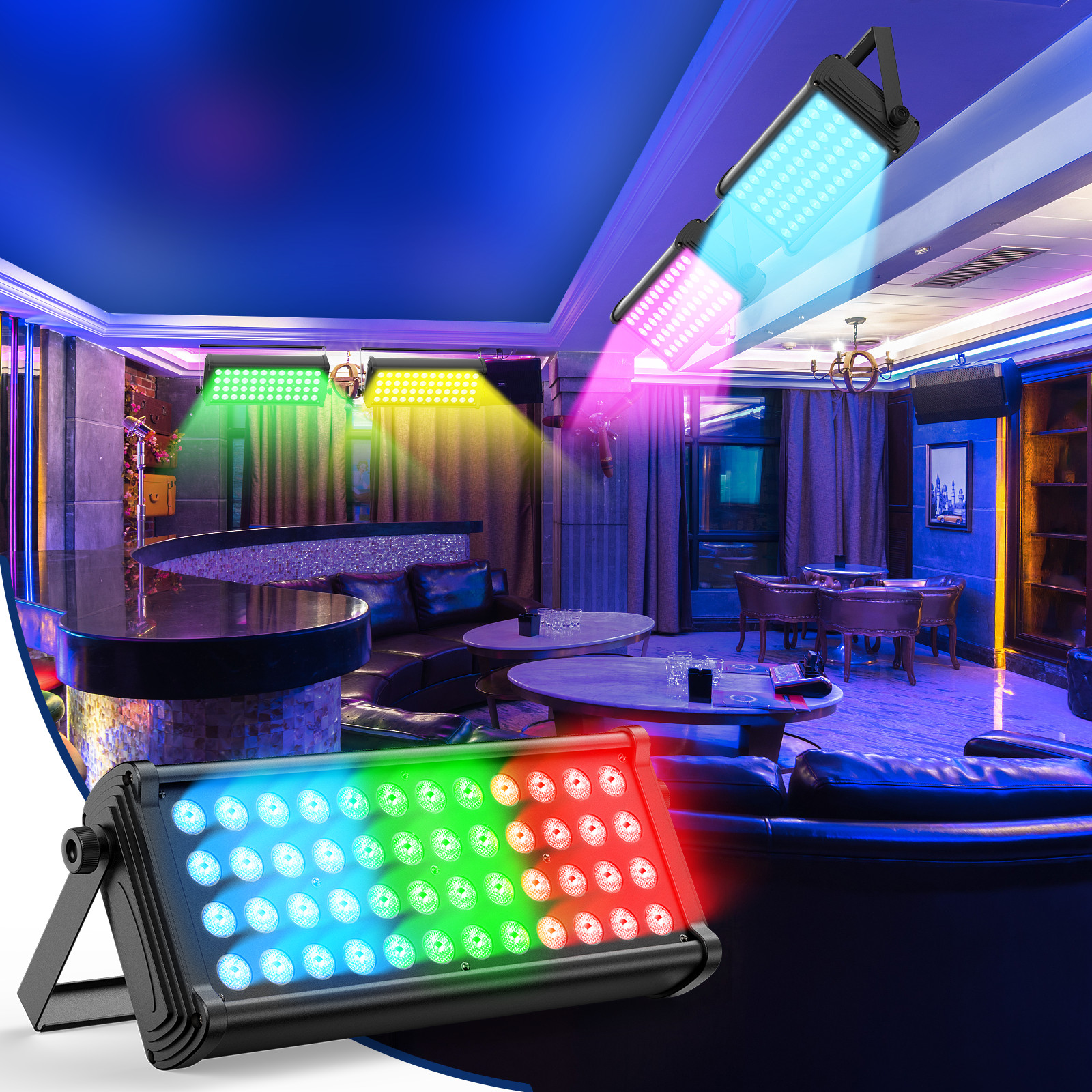 48LED Wall Washer Lights Party RGB Stage Lighting Effect Disco Club Show