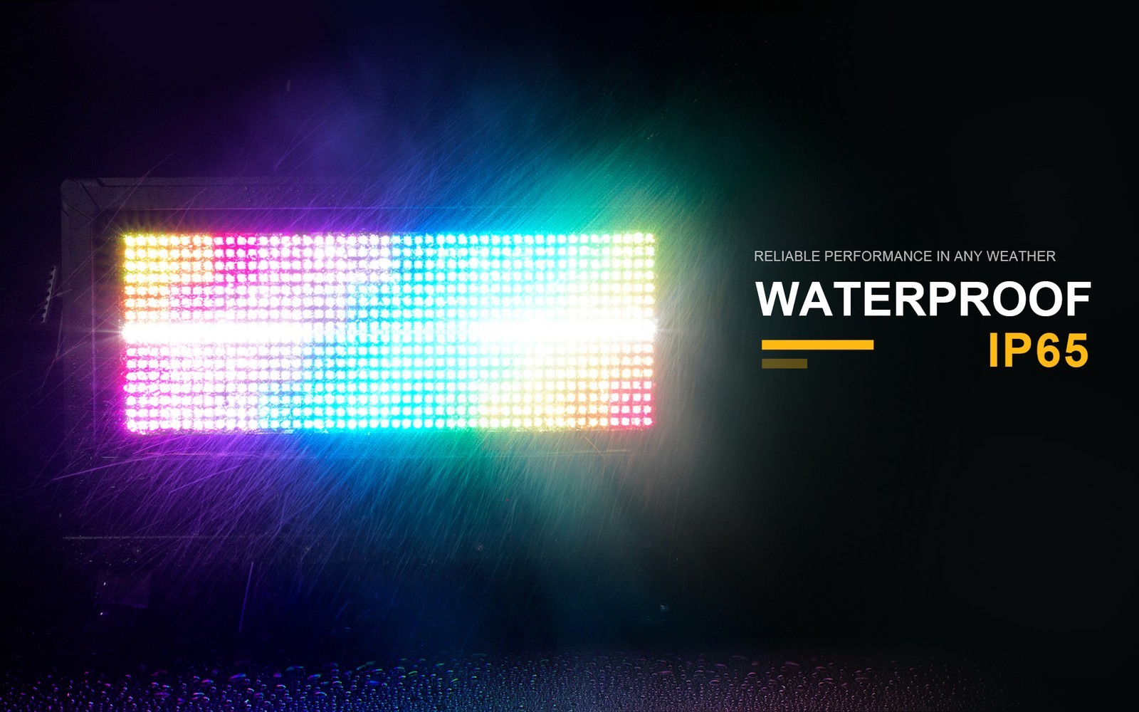 SHEHDS IP65 350W RGBW LED Strobe Light Waterproof 12-Pixel Stage Party DJ Club